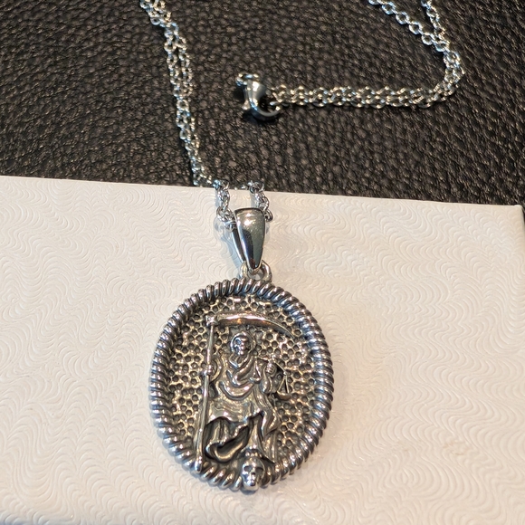 Other - Elegant Silver REAPER Pendant Necklace